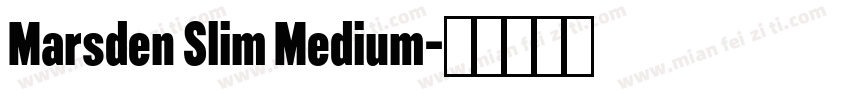 Marsden Slim Medium字体转换
